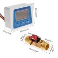 DIGITAL FLOW METER CONTROL DISPLAY WITH WATER SENSOR 1/2 INCH LCD-S. 