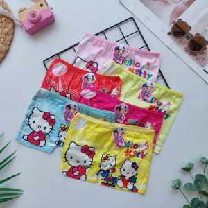3pcs CD Celana Dalam Anak Perempuan Boxer Karakter Lucu 1-7Tahun Free Pouch