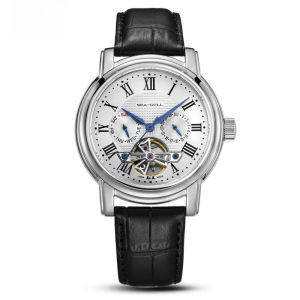 2025 New Seagull Mens Watch Automatic Mechanical Wristwatch Multi-Function Hollow Flywheel Business Simple Watch D819.622