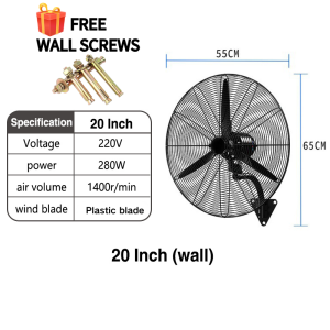 kipas industri standfan kipas berdiri high power pure coppermotor large wind wall fan stand fan