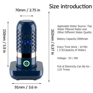 【hot】XIAOMI local seller Protable Fruit Vegetable Washing Machine Shape Wireless Food Purifier Household Pesticide Disinfection vegetables蔬果淨化器