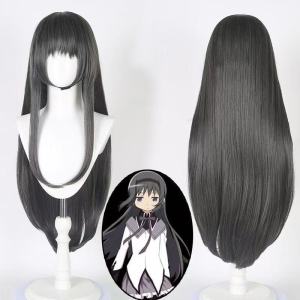 Silk Joy Puella magi madoka magica Xiao Meiyan cos Black and Gray Rose net scalp top Long