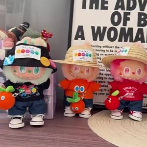 Keychain for First Second and Third Generation Labubu Clothing Accessories Labubu Doll Clothes Mayday Concert Same Style Cute Adorable