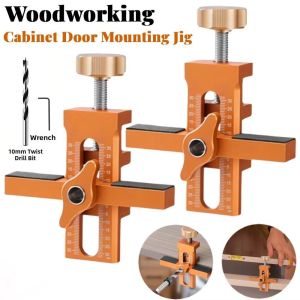 MAULLY 2 in 1 Cabinet Door Installation Positioner Quick Positioning Adjustable Cabinet Door Panel Installation Jig Wood Working Tool Auxiliary Tool Cabinets Frame Install Clamp For Installing Cabinets