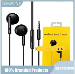 YOVONINE Original Realme 3.5mm Earphone Buds Classic Earphones for Narzo 20 30pro GT Neo 8 Q2i Q3i In-Ear Headset Wired Control with Mic