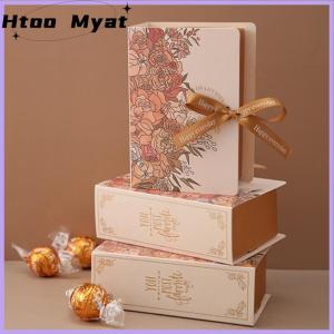 tantuoye กล่องของขวัญรูปหนังสือ1ชิ้นพร้อมริบบิ้นกระดาษแข็งลูกอมกล่องบรรจุภัณฑ์ของขวัญช็อคโกแลตสำหรับงานแต่งงานวันเกิดวันแม่