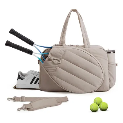 TINYAT Pickleball Tote Bag Tennis Racket Bag Sports Equipment Storage Bag with Shoe Compartment Durable Tote for Court And Travel