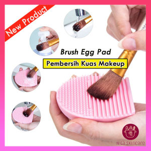 Brush Egg Pad Alat Pembersih Kuas Makeup Brush Cleaner Bahan Silikon