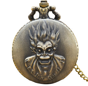 Vintage Wolf Pocket Watch Mens and Womens Anime Quartz Hanging Watches Fashion Accessories Childrens Holiday Gifts