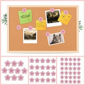 DUOJI 10/20/30Pcs สร้างสรรค์และสร้างสรรค์ หมุดกดซากุระ ดีไอวาย 3D หมุดกดบอร์ด แบบพกพาได้ ใช้ซ้ำได้ กระดุมประดับตกแต่ง ภาพตกแต่งผนัง