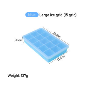 6/15 Grids Silicone Ice Cube Tray Ice Clip Easy Release For Chilled Drinks Bpa-Free With Lid
