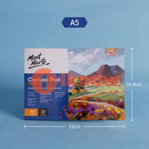 I know Mont Marte oil painting Canvas Pad 10 Sheet 280gsm A3/A4/A5 Art Supplies for Students Oil Painting Canvas Pad Is Easy To Carry Outdoor Painting waterproof art supplies