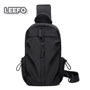 Ready Stock!! LEEFO New Fashion Men Chest Bag Crossbody Bag Smooth & Soft Nylon