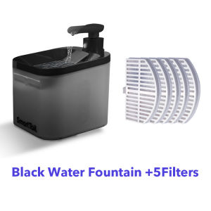 Smarttail New Pet Water Dispenser Wireless Non-plug Cat and Dog Water Bowl Automatic Induction Water Feeder Flowing Water Source Automatic Filtration Kitten Puppy Water Dispenser 2.2L Anti-dirty Placemat Direct Delivery From Stock