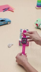 Barbie Kids Smart Watch - Interactive Touchscreen with Games Selfie Camera Step Tracker Alarm and Stylish Printed Silicone Strap - Fits Wrists 5.5" to 8.5"