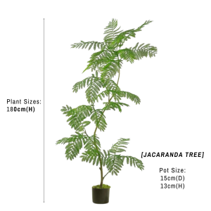 【SG Evergreen】2.1m Tall Artificial Plant Fake Jacaranda Tree Fake Plant Indoor Plants Fake Tree for Office Home Patio Decor Nordic Plants