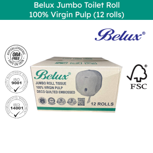 Belux Jumbo Toilet Tissue 12’s | High Quality 100% Virgin Pulp Roll (2010J)