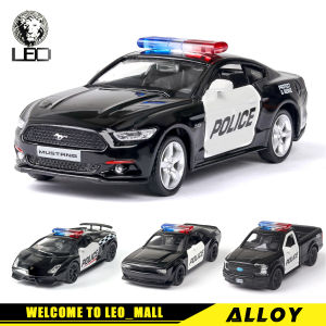 LEO 1:36 Police Car pull back Alloy car model toys for boys car for kids cars toys toys for kids