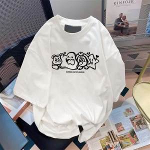 Áo thun nữ tay ngắn áo thun in hoạt hình áo cotton tay ngắn