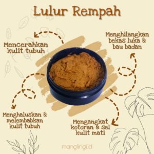 Lulur Rempah Sumbawa Asli 100gr - Mencerahkan & Menghaluskan Kulit, Mengatasi Bau Badan, Bekas Cacar & Gigitan Nyamuk (DIKULKAS)