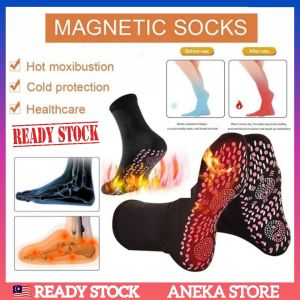 💥READY STOCK💥 Tourmaline Magnetic Therapy Self Heating Relax Comfortable Foot Care Socks Terapi Sakit Kaki Lenguh Kebas Tapak Bengkak Stoking Sarung Magnetik Haba Panas Socks Stokin/Stoking Berpantang Sarung Sakit Kaki Bengkak Terapi Pantang Panas