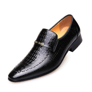 IELGY Giày Da Nam Dập Vân Cá Sấu Cỡ Lớn Cổ Thấp