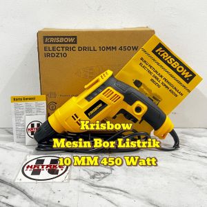 KRISBOW IRDZ10 Original Bor 10MM Electric Drill Mesin Bor Listrik  Besi Kayu 10mm 450 Watt IRDZ10