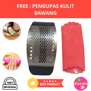 Alat Penghancur Penghalus Pencacah Bawang Garlic Press Stainless