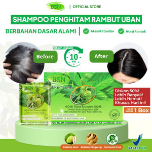 BSN Noni Shampoo isi 20 sachet - Sahmpoo penghitam rambut uban anti ketombe dan rontok sampo pewarna