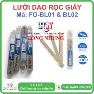 [SALE] Dao Rọc Giấy Flexoffice FO-KN03B / KN04BSắc bén bền bỉ