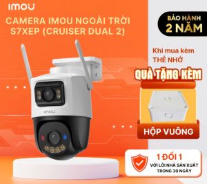 Camera Wifi Imou ngoài trời 2 mắt Cruiser Dual 2 6MP/10MP IPC-S7XEP-10M0WED Xoay 360° Phát hiện Con Người Và Chống Nước
