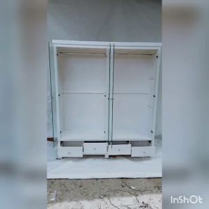 Lemari Pakaian Gamis 4 Pintu Full Kaca/trinityjayafurniture