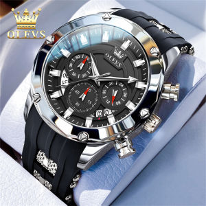 OLEVS resmi autentik jam tangan pria dewasa 2024 otomatis anti air bercahaya multifungsi dial jam tangan cowok keren