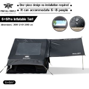 SG ️Ready stock️PINEVALI FIREFIY Inflatable tent large camping tent family multi-person cabin tent rainproof thickened oversized suitable for overnight camping