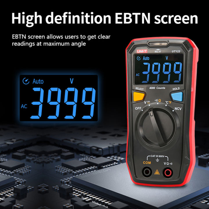 UNI-T UT123 UT123D Digital Multimeter Tester Auto Range Mini ...