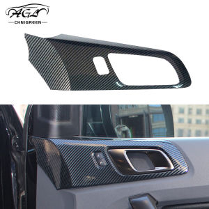 4Pcs Carbon Fiber Color Car Interior Door Handles Outer Frame Cover Trim Car Accessories For Ford RANGER T6 T7 T8 2015 2016 2017 2018 2019 2020
