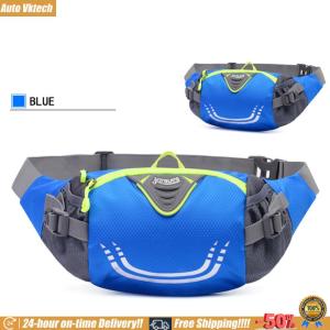 [Auto Vktech] Nylon Anti-Theft Pack Belt Bags Lightweight Jogging Waist Bags Portable Breathable High Capacity with Zipper Sports Accessories