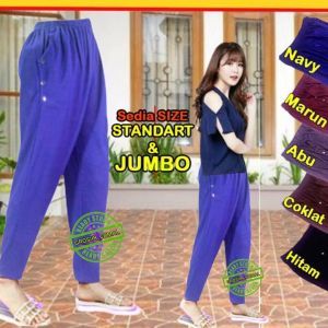 (MENARIK!!) [ COD ] CELANA PANJANG WANITA MURAH | CELANA HARIAN KOLOR WANITA PANJANG CELANA WANITA AYU TING TING | Celana panjang jumbo wanita celana santai polos kancing