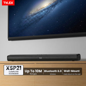 TYLEX XSP21 TV Soundbar Bluetooth 6.0 Computer Soundbar Stereo Speaker Audio TF Card Slot 10M Range