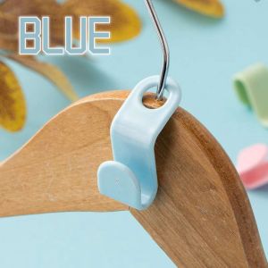 (1 pcs) Mini Hanger Connector Hooks Seamless Hanging Hook Plastic Holder Stackable Wardrobe Rack Clothes Space Saving