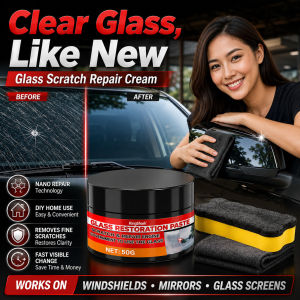 Glass Scratch Repair Car Glass Repair Nano-Grade Scratch Removal Cream Glass Polishing Compound DIY Repair Tool for Windshield Window Glass Easy to Use