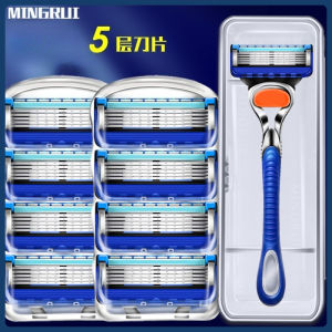 ส่งเร็วภายใน 24 ชม Universal Wind Speed 5-Blade Hidden Manual Shaver with Five Layer Blade Geely Zhishun Shaver Male Knife Luo Razors