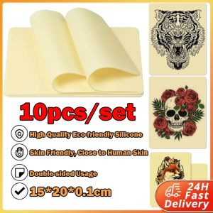 10Pcs Tattoo Practice Skin Double-sided 1MM Thick Synthetic Practice Fake Skin Practice Skin for Eyebrow and Lips