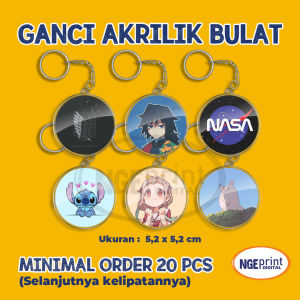 Gantungan Kunci Akrilik Bolak Balik / Ganci Akrilik Custom / Ganci Akrilik 2 Sisi