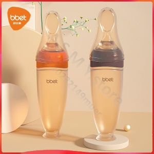 new BBET Squeezing Feeding Bottle Silicone Newborn Baby Training Rice Spoon Infant Cerea Food Supplement Feeder Safe Tableware high-quality