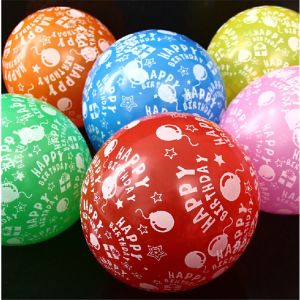 10pcs Polka Dot / H.Birthday Latex Balloon 34g