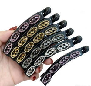 Aesthetic Full Rhinestone/ Pearl 10cm Banana Hair Clip/ Korea Fashion Hair Clip/ Hair Accessories