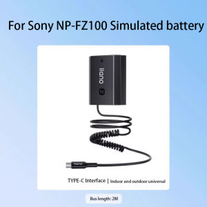 Llano Compatible with Sony NP-FZ100 Dummy Battery USB-C Coupler Adapter with USB Type-C Spring Power Cable Compatible with Alpha A6600 A7C A7III A7SIII A7RIII A7RIV A9 A9II A9R A9S Cameras Dummy Battery For online live broadcast