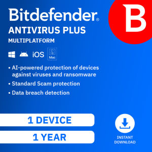 Bitdefender Antivirus Plus Multiplatform - 1 3 5 Devices | 1 2 Years Subscription