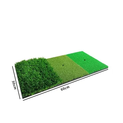 3-IN-1 Golf Hitting Practice Training Mat Artificial Lawn Grass Pad With Tee